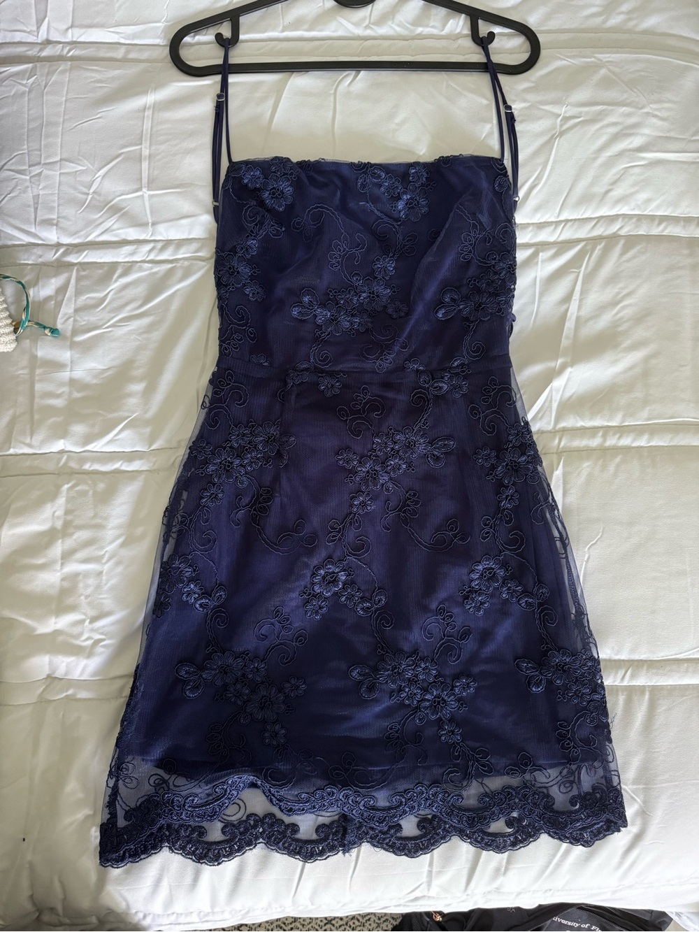 Lucy in the Sky Navy Floral Backless Dress